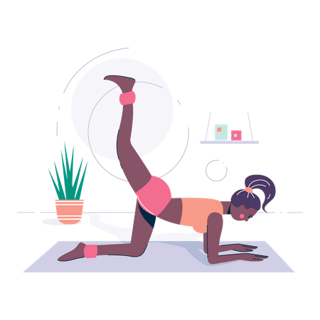 Woman doing yoga  Illustration