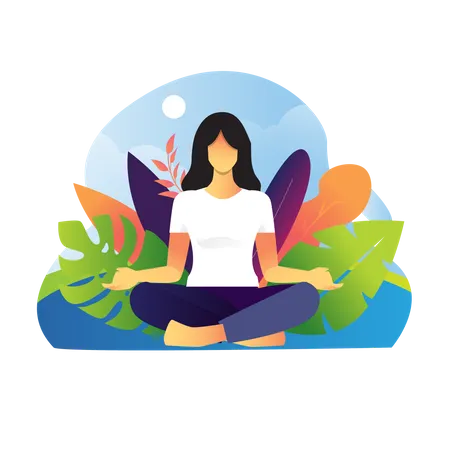 Woman doing Yoga  Illustration