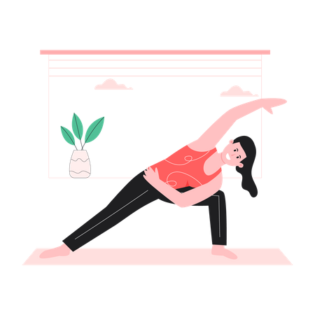 Woman doing yoga  Illustration