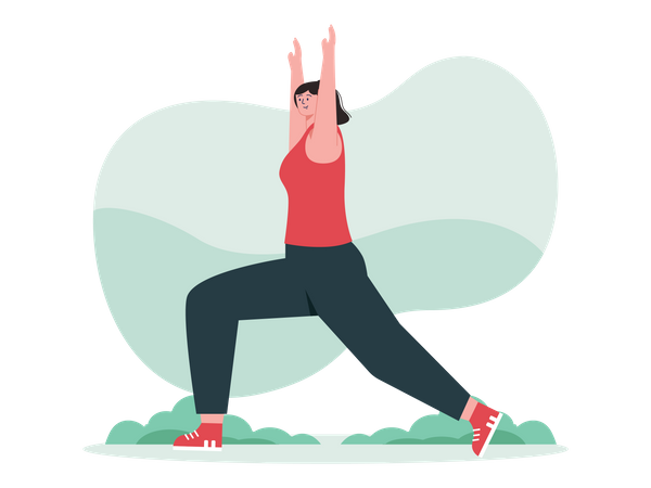 Woman doing yoga  Illustration