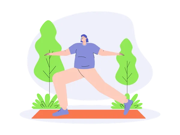 Woman doing yoga  Illustration