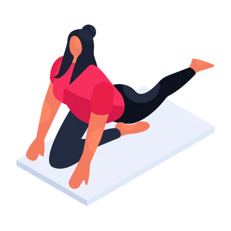 Woman doing yoga  Illustration