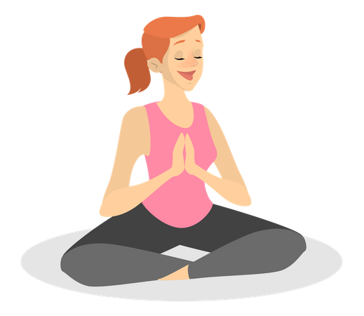 Woman doing yoga  Illustration