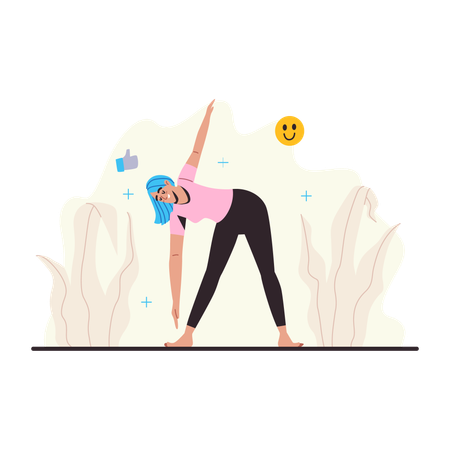 Woman doing yoga  Illustration