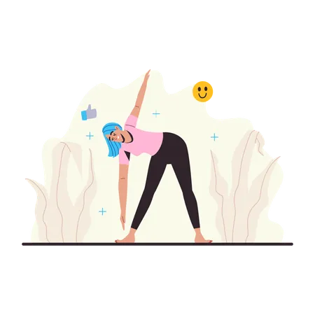 Woman doing yoga  Illustration