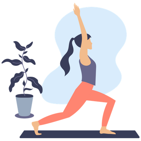 Woman doing yoga  Illustration