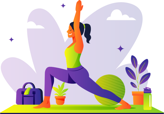 Woman doing yoga  Illustration