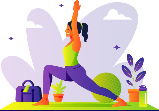 Woman doing yoga  Illustration