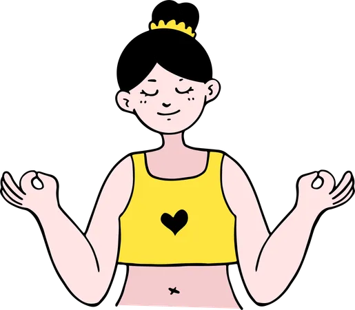 Woman doing yoga  Illustration