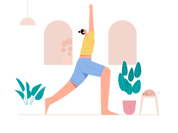 Woman doing yoga  Illustration