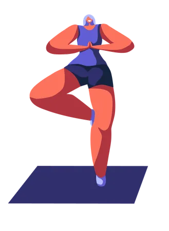 Woman doing yoga  Illustration