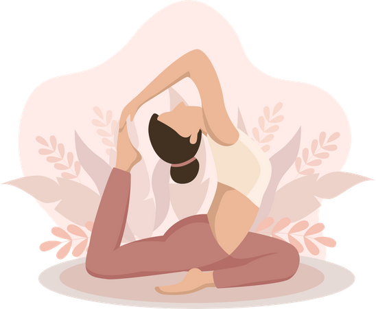 Woman Doing Yoga  Illustration