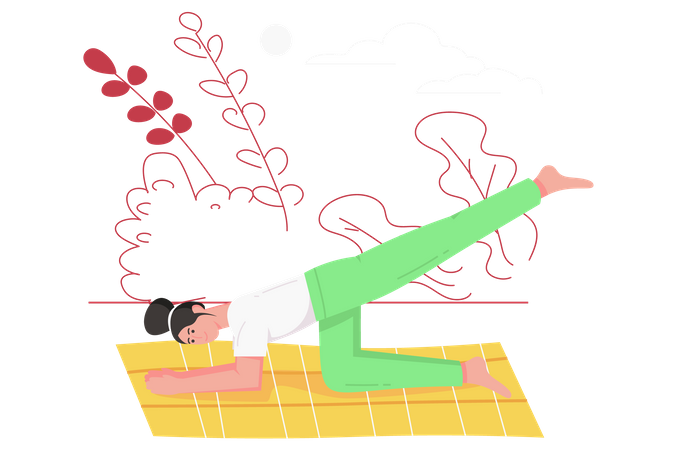 Woman doing yoga  Illustration