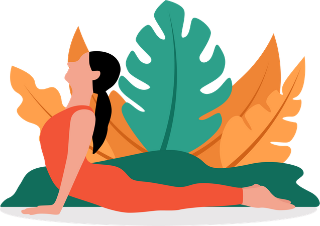 Woman Doing Yoga  Illustration