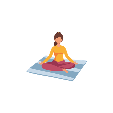 Woman doing yoga  Illustration