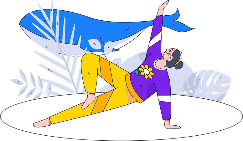 Woman doing yoga pose  Illustration