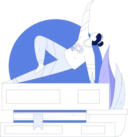 Woman doing yoga pose  Illustration