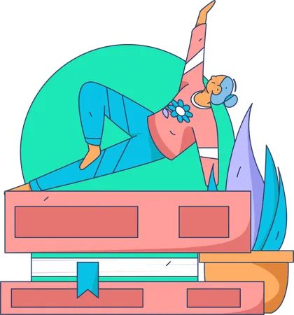 Woman doing yoga pose  Illustration