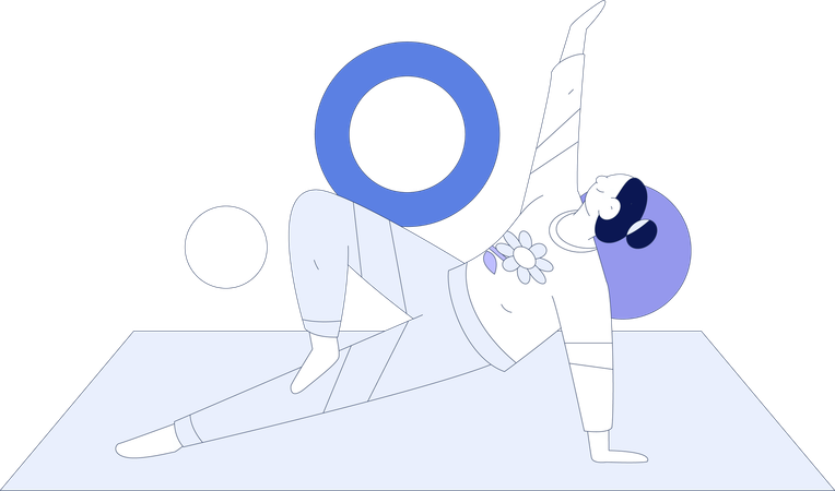 Woman doing yoga pose  Illustration