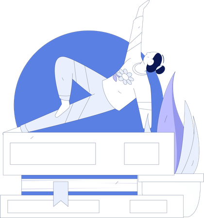 Woman doing yoga pose  Illustration