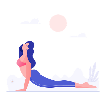 Woman doing yoga posture Illustration