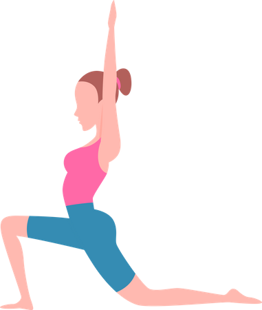 Woman doing yoga practice Illustration
