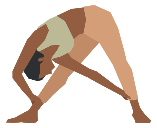 Woman doing yoga practice  イラスト