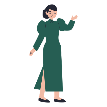 Woman dressed in Classic Wardrobe  Illustration