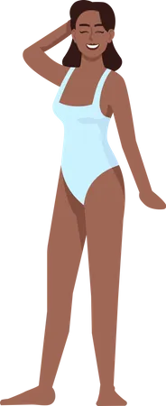 Woman dressed in swimsuit Illustration