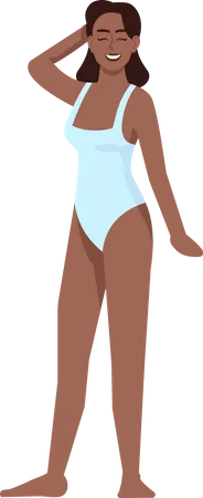 Woman dressed in swimsuit  Illustration