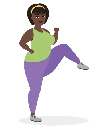 Woman Exercising  Illustration