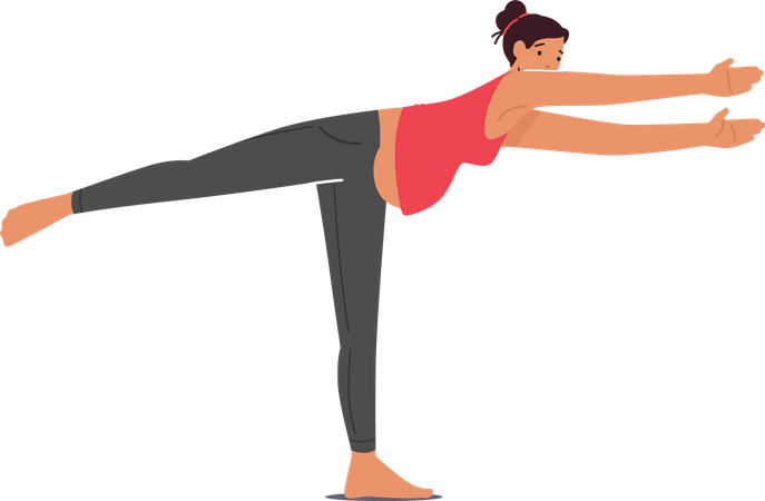 Woman exercising during pregnancy Illustration