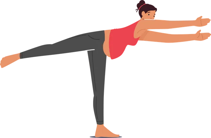 Woman exercising during pregnancy  Illustration