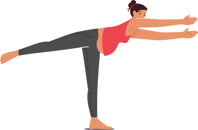 Woman exercising during pregnancy  イラスト