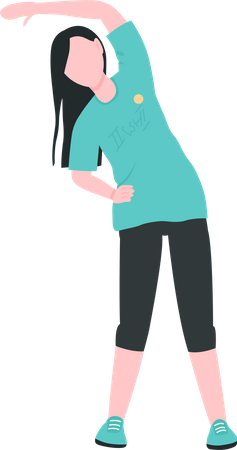 Woman exercising  イラスト