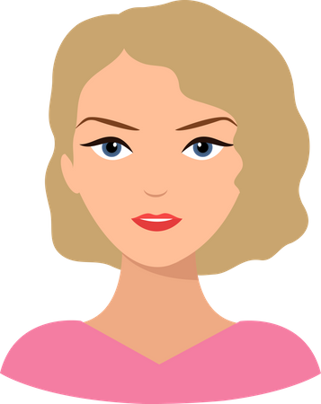 Woman Face  Illustration