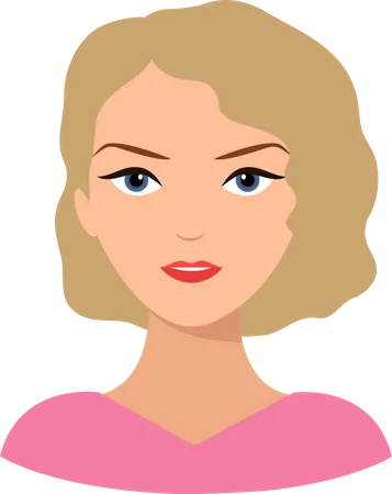 Woman Face  Illustration