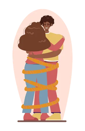 Woman faces love separation issues  Illustration