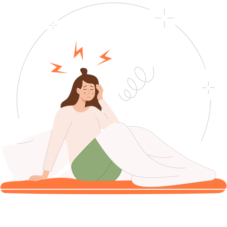 Woman facing Sleep Disorders  Illustration