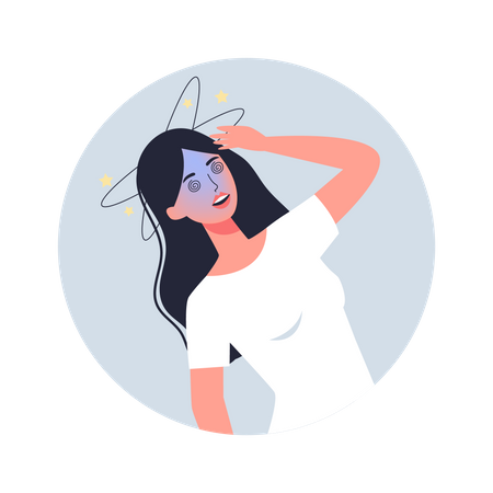 Woman fainting  Illustration