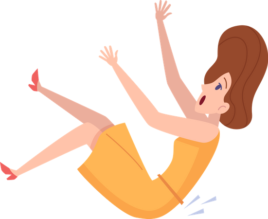 Woman falling  Illustration
