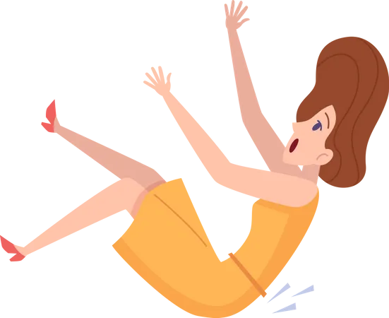 Woman falling Illustration