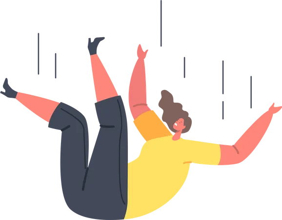 Woman falling down  Illustration