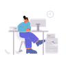 bored at office illustration free download