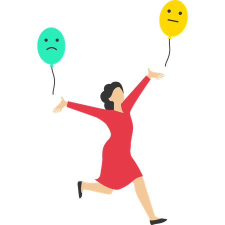 Woman feeling happy  Illustration