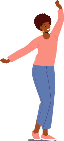 Woman feeling happy  Illustration