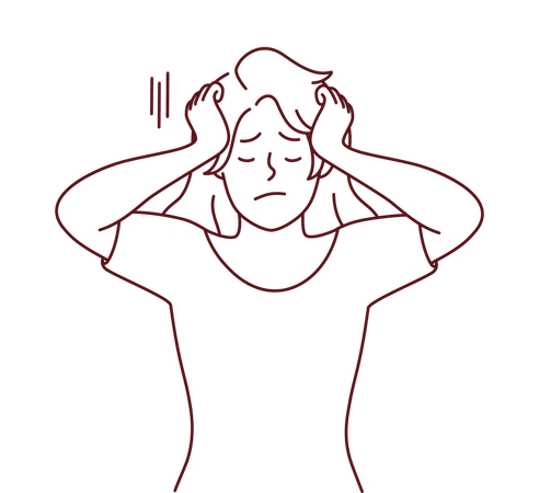 Woman feeling stressed out  Illustration