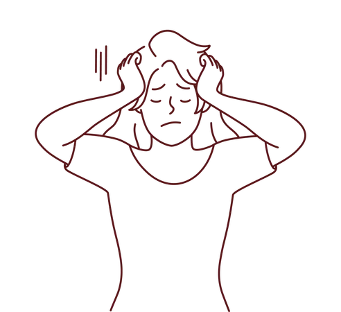 Woman feeling stressed out  Illustration