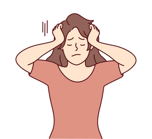 Woman feeling stressed out  Illustration