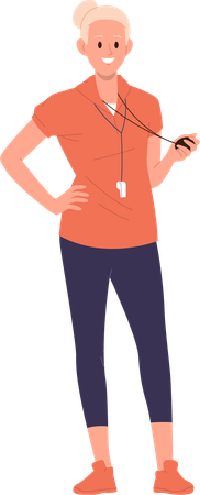 Woman fitness trainer  Illustration